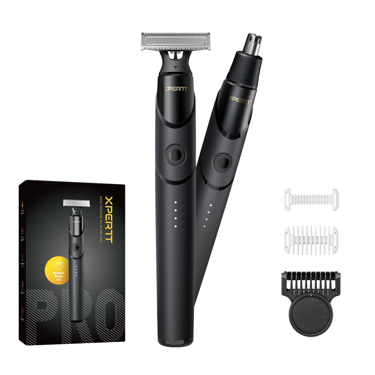 Elektriskais skuveklis sejai, bārdas trimmeris un ķermeņa apmatojuma trimmeris, Groomer Kit, ātrās uzlādes skuveklis ar regulējamu 0.4-9 mm uzgali, pārnēsājams ceļojumiem, Type-C bezvadu