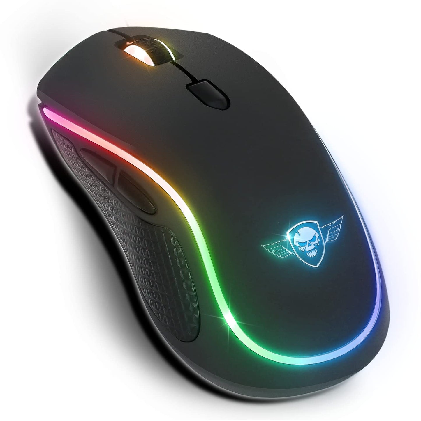 Spirit Of Gamer PRO M9 - Simetriska bezvadu spēļu pele, 6 programmējamas pogas, 4200 DPI, 6 RGB apgaismojuma efekti.