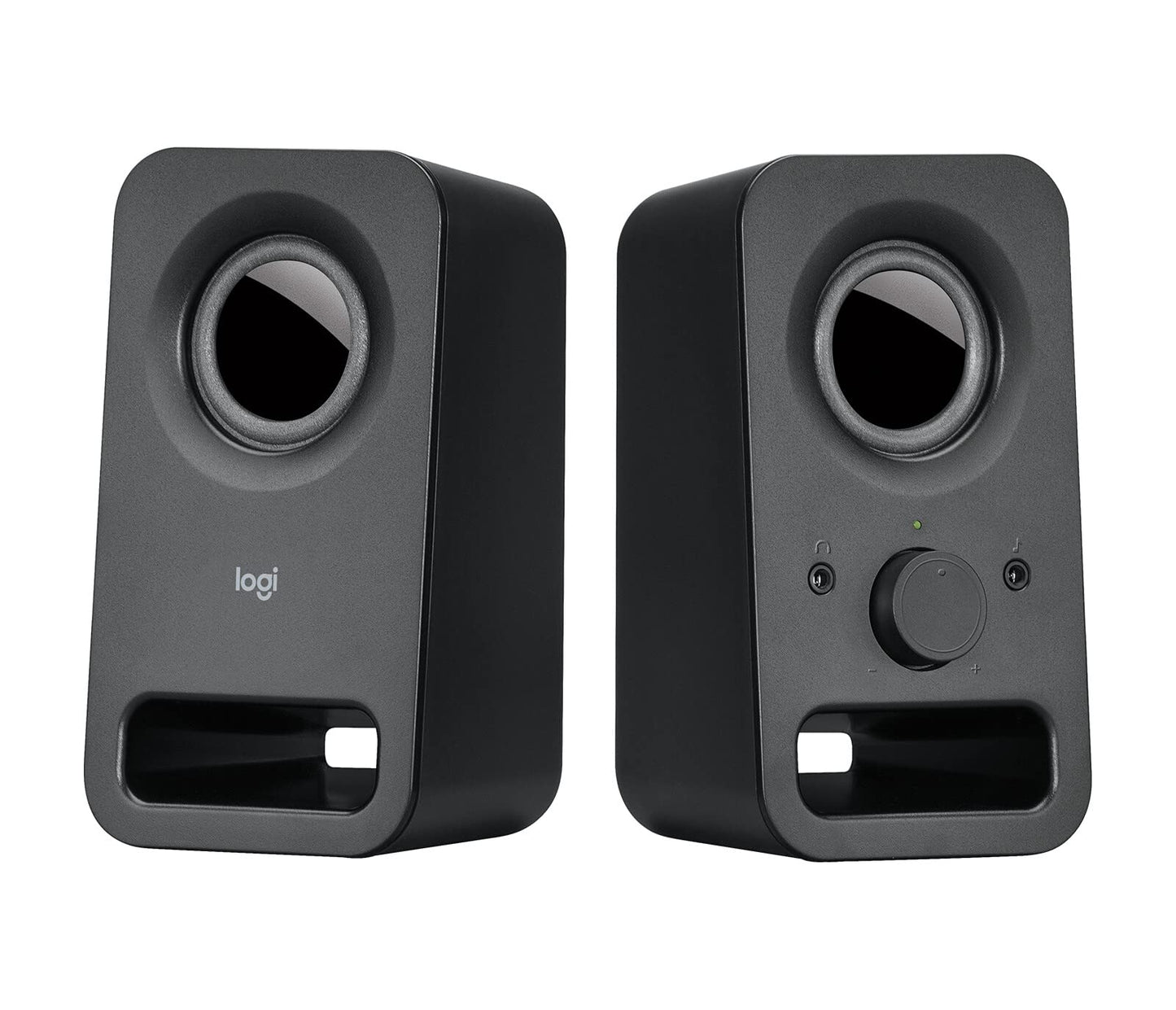 Datora skaļruņi Logitech Z150, kompakti stereo skaļruņi ar 3,5 mm audio ieeju un austiņu ligzdu