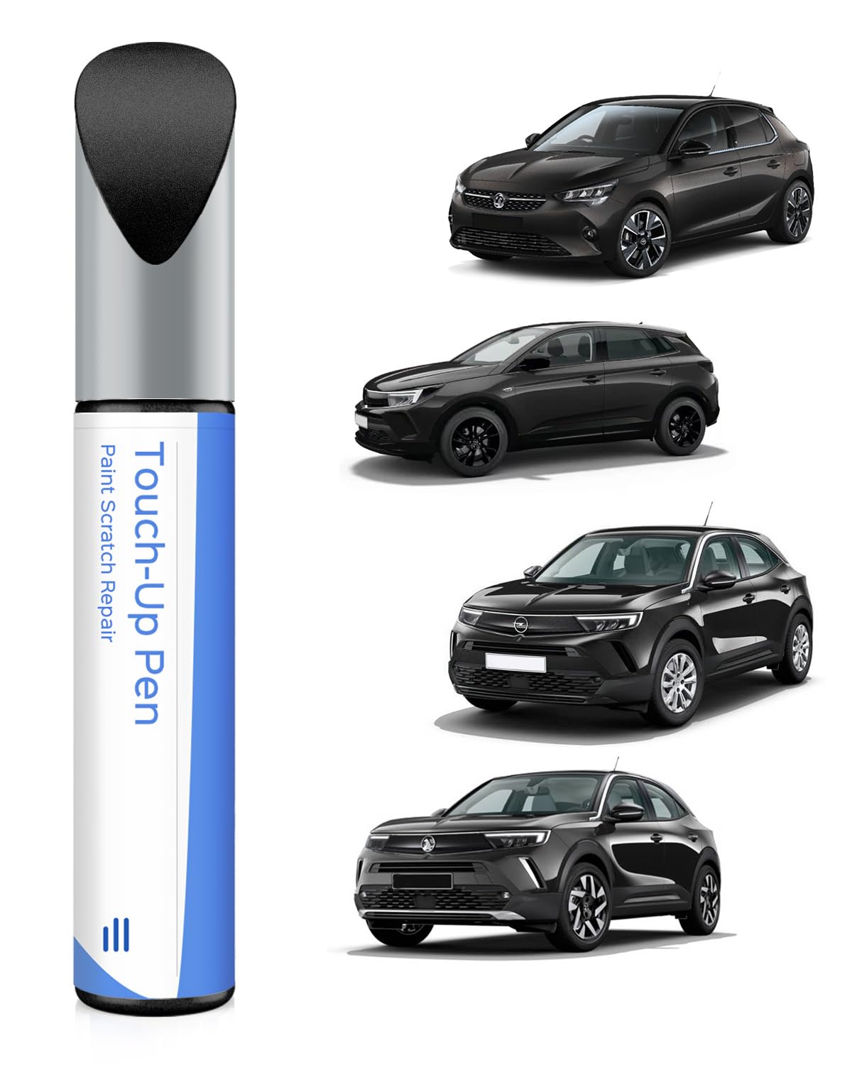 Opel krāsas zīmulis KTV / G70, Diamond Black Pearl / Carbon Black Metallic, precīzai skrāpējumu un krāsas nolobījumu labošanai