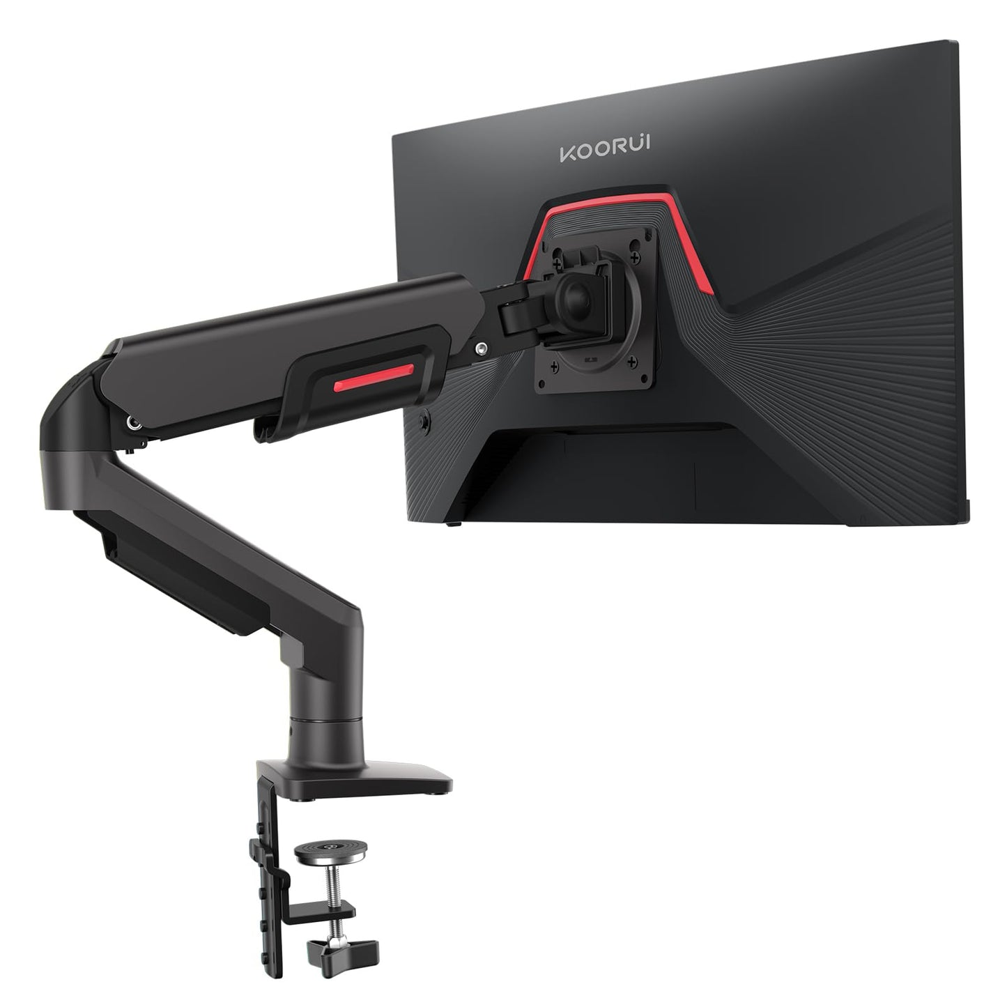KOORUI monitora roka ar gāzes atsperi, augstumā regulējama 17-32" monitoriem, VESA 75x75 100x100mm