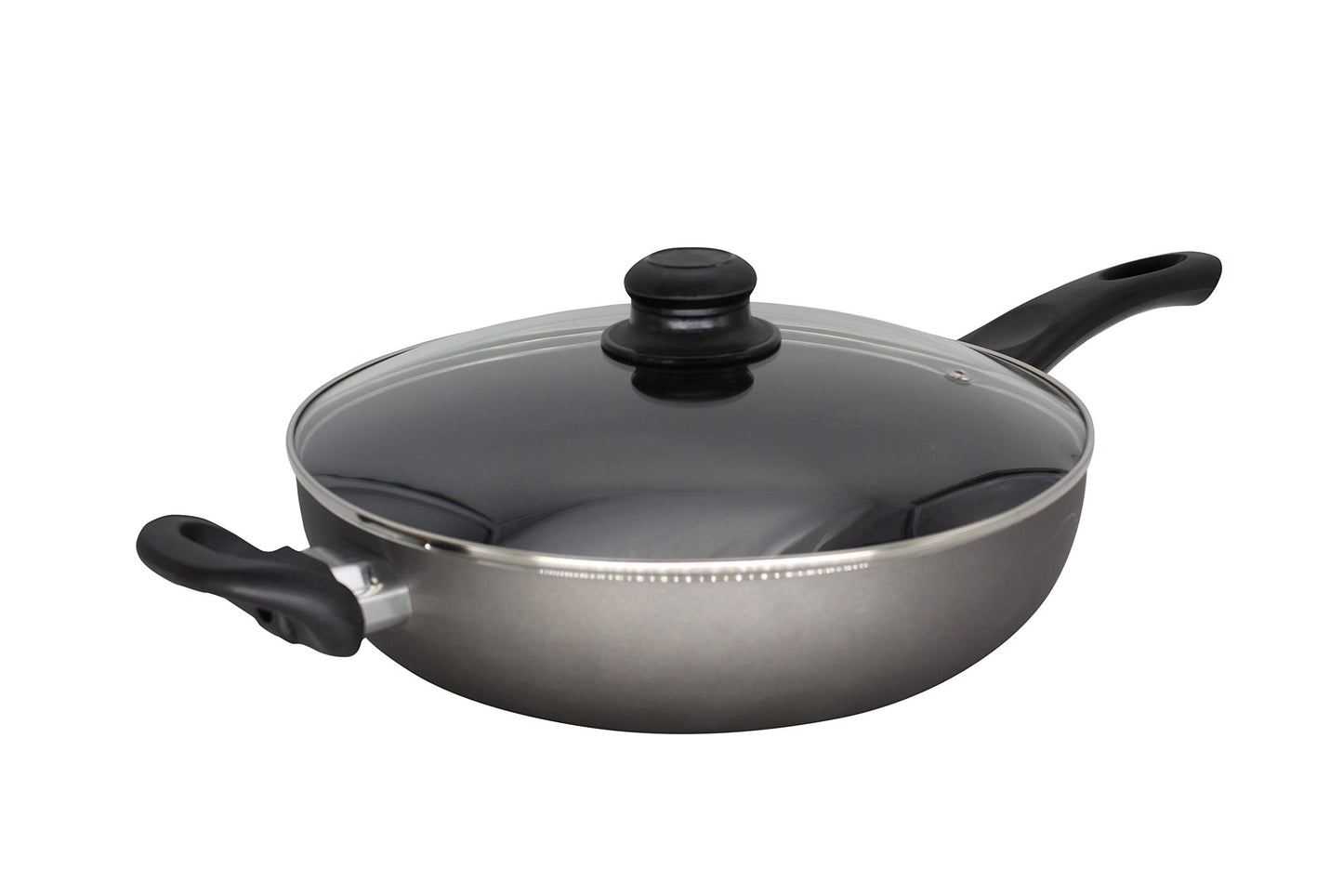 Karl Krüger G28 Aluminum Frying Pan - 28 cm, gray, non-stick surface, durable, lightweight design.