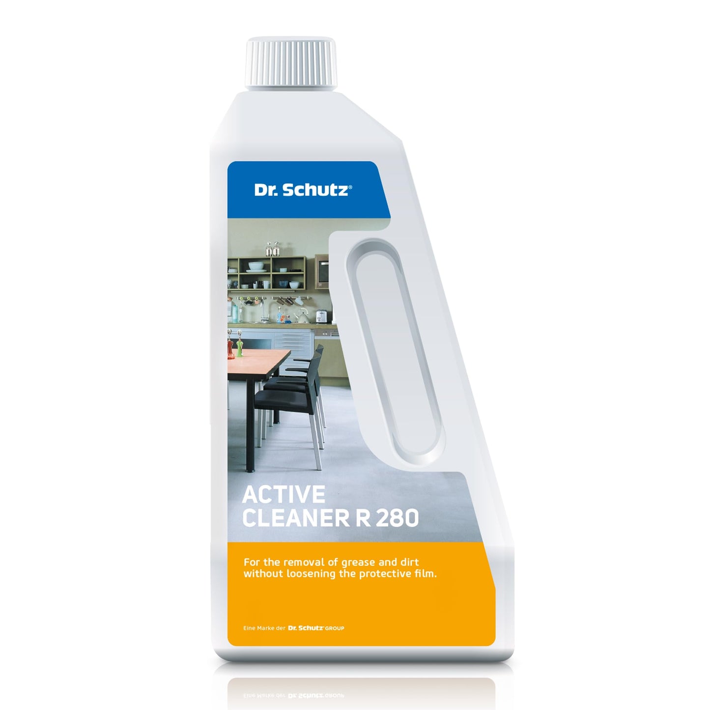 Aktīvais grīdas tīrīšanas līdzeklis Dr. Schutz Aktivreiniger R 280 750 ml | PVC, CV, linolejam, gumijai, dizaina grīdai, akmenim | grīdas tīrīšanas līdzeklis