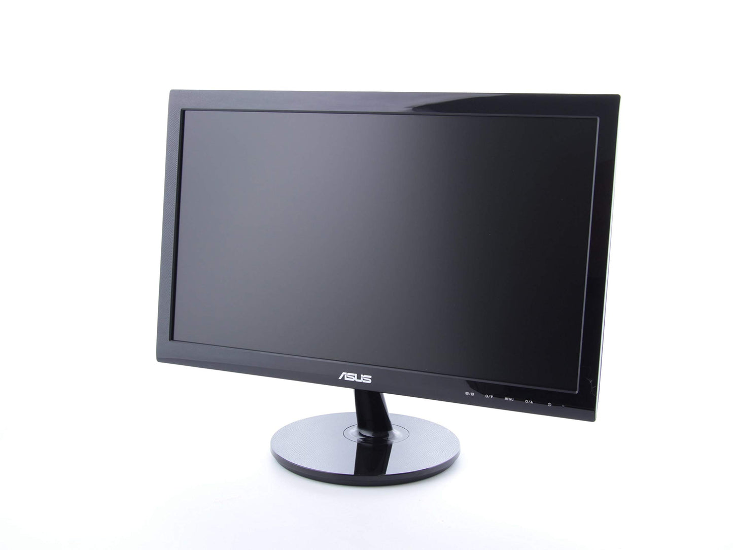 ASUS VS197DE - 18.5" HD monitor, 60Hz, 16:9 TN panel, 1366x768 resolution, D-Sub, VESA 75x75 compatible.