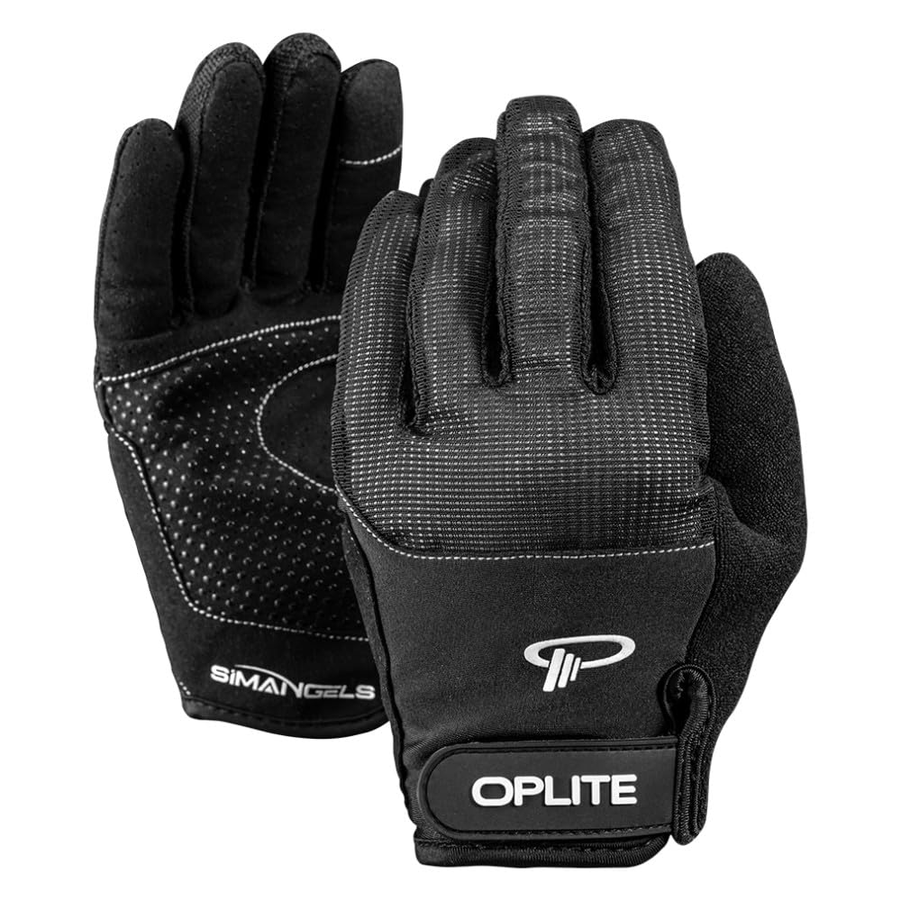 OPLITE Simracing cimdi - Aizsargcimdi kartinga simulācijai, melni, izmērs L, 23,5 x 10,5 cm.