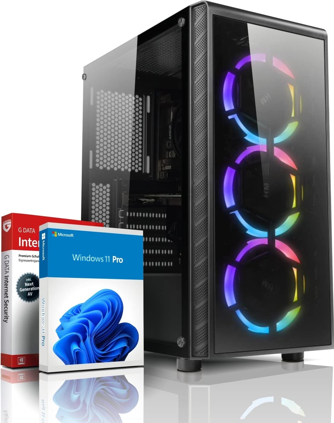 Spēļu dators shinobee High End Gaming PC - AMD Ryzen 9 3900, GeForce RTX 5060 8 GB, 32 GB DDR4, 1 TB SSD, Windows 11, WLAN, #8148