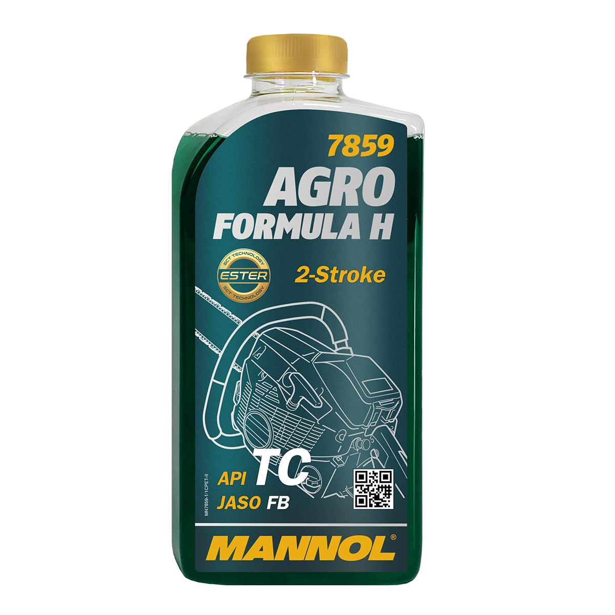 Divtaktu motoreļļa MANNOL 7859 Agro Formula H sintētiska, 1L