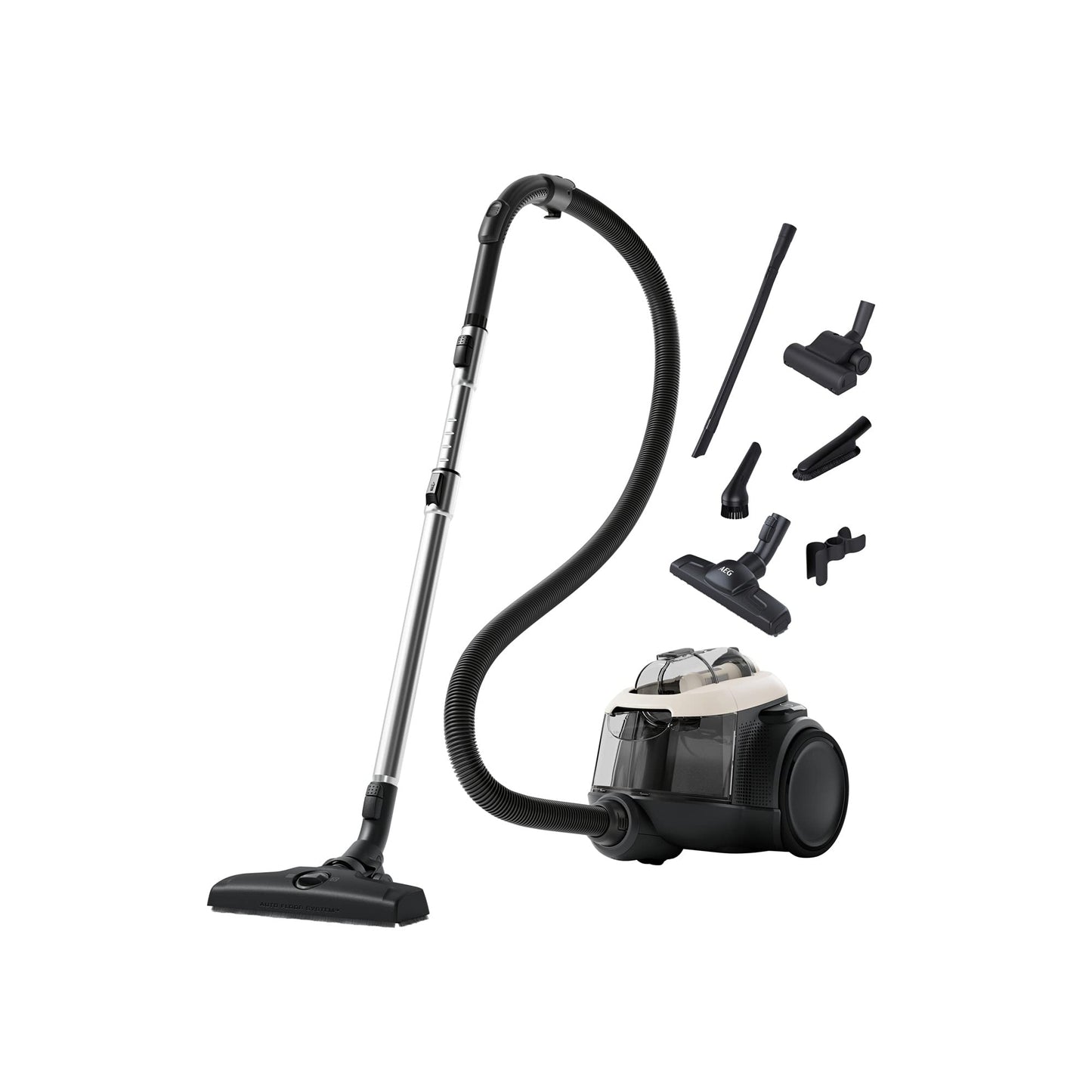 AEG HYGIENIC 6000 AL61H4SW - 550W bezmaisu putekļsūcējs, 12m kabelis, 6 pakāpju filtrācija, viegla iztukšošana, balts.