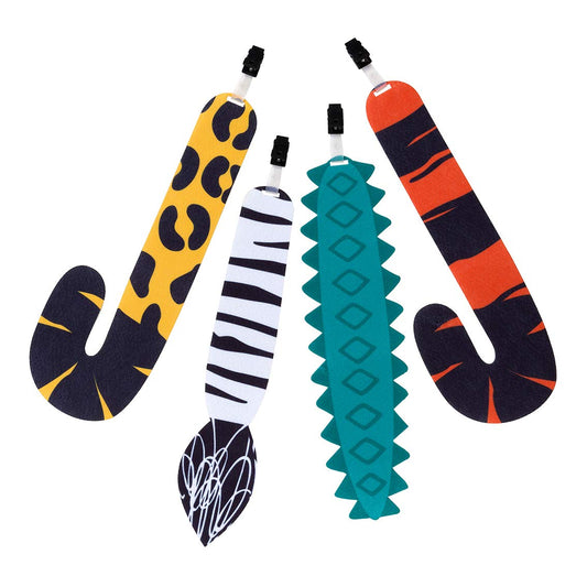 Talking Tables bērnu dzīvnieku birkas - 4 gabali, krāsaini, jautri dizaini, ideāli bērnu ballītēm.