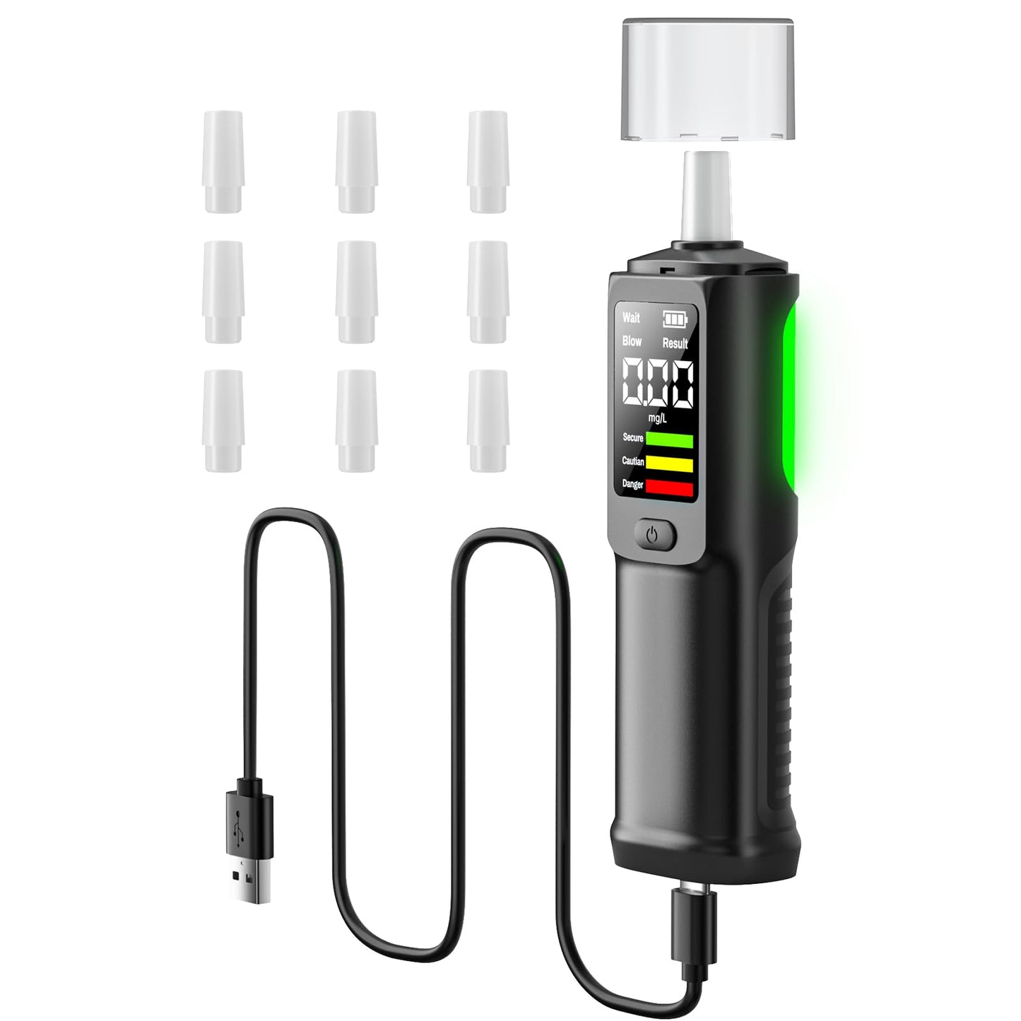 Alkohola testeris ELESKY ar USB-C, digitāls promiļu mērītājs