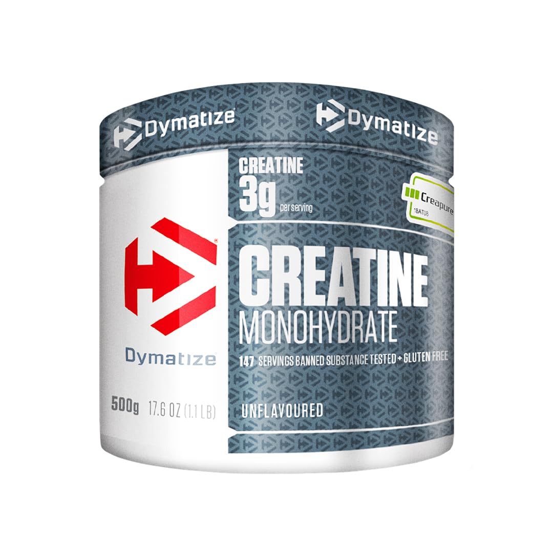 Dymatize kreatīna monohidrāts pulveris bez garšas 500g - 100% Creapure kreatīns