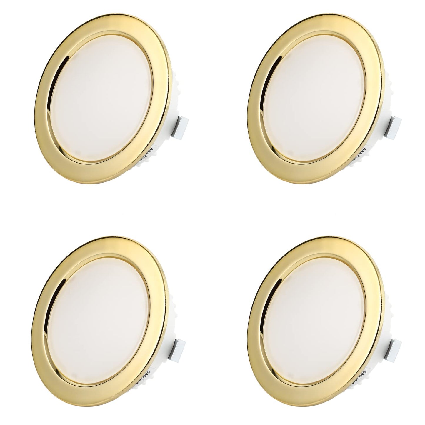 Iebūvējami LED lukturi Sweet Led® 4x 230V IP44, 3,5W, apaļi, zelta krāsā, silti balti