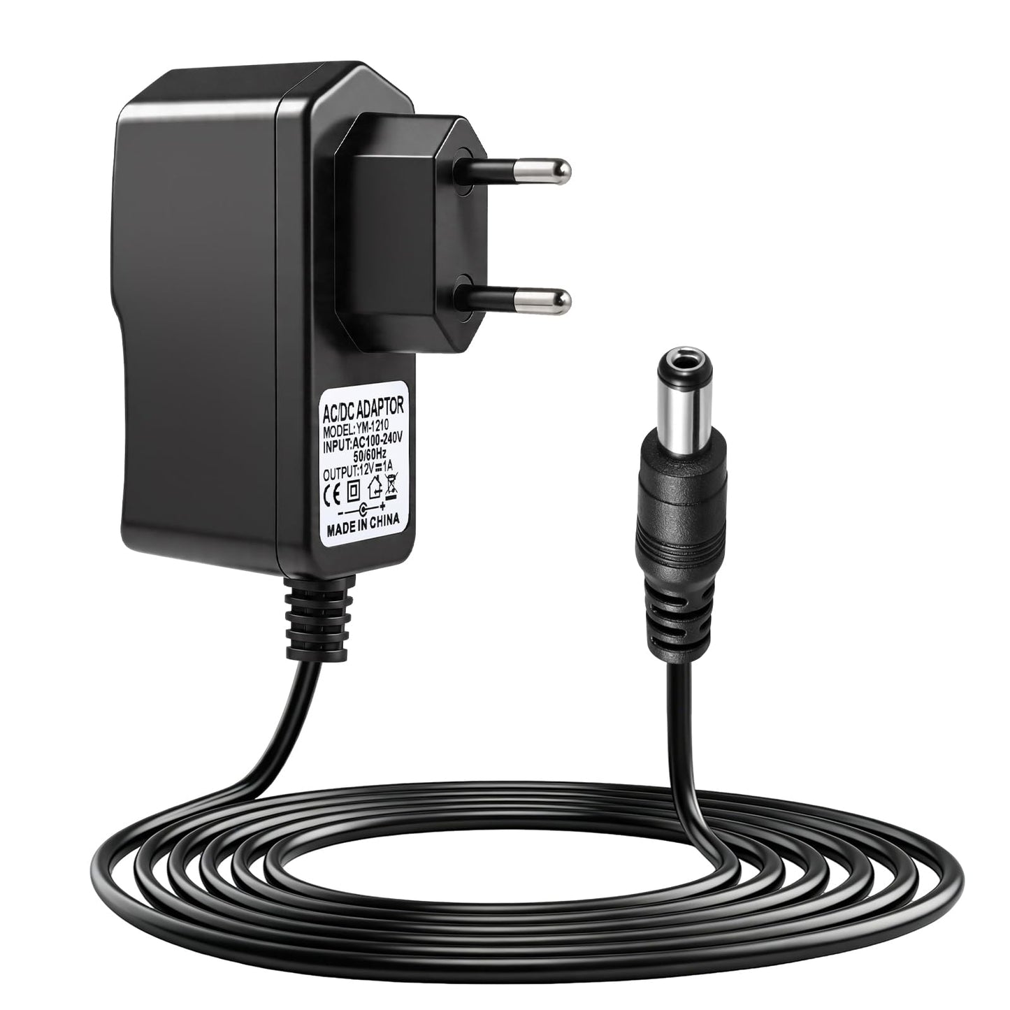 12V barošanas adapteris Cagrin 1A 12W, AC 100-240V 50/60HZ, EU spraudnis