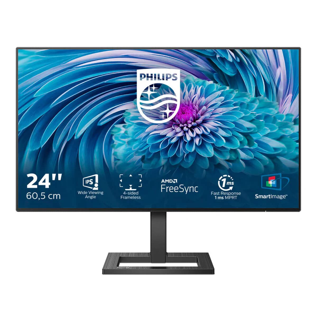 PHILIPS 242E2FA - 24" FHD gaming monitor, 75Hz, 4ms response, Adaptive Sync, 1920x1080, HDMI, DisplayPort, black