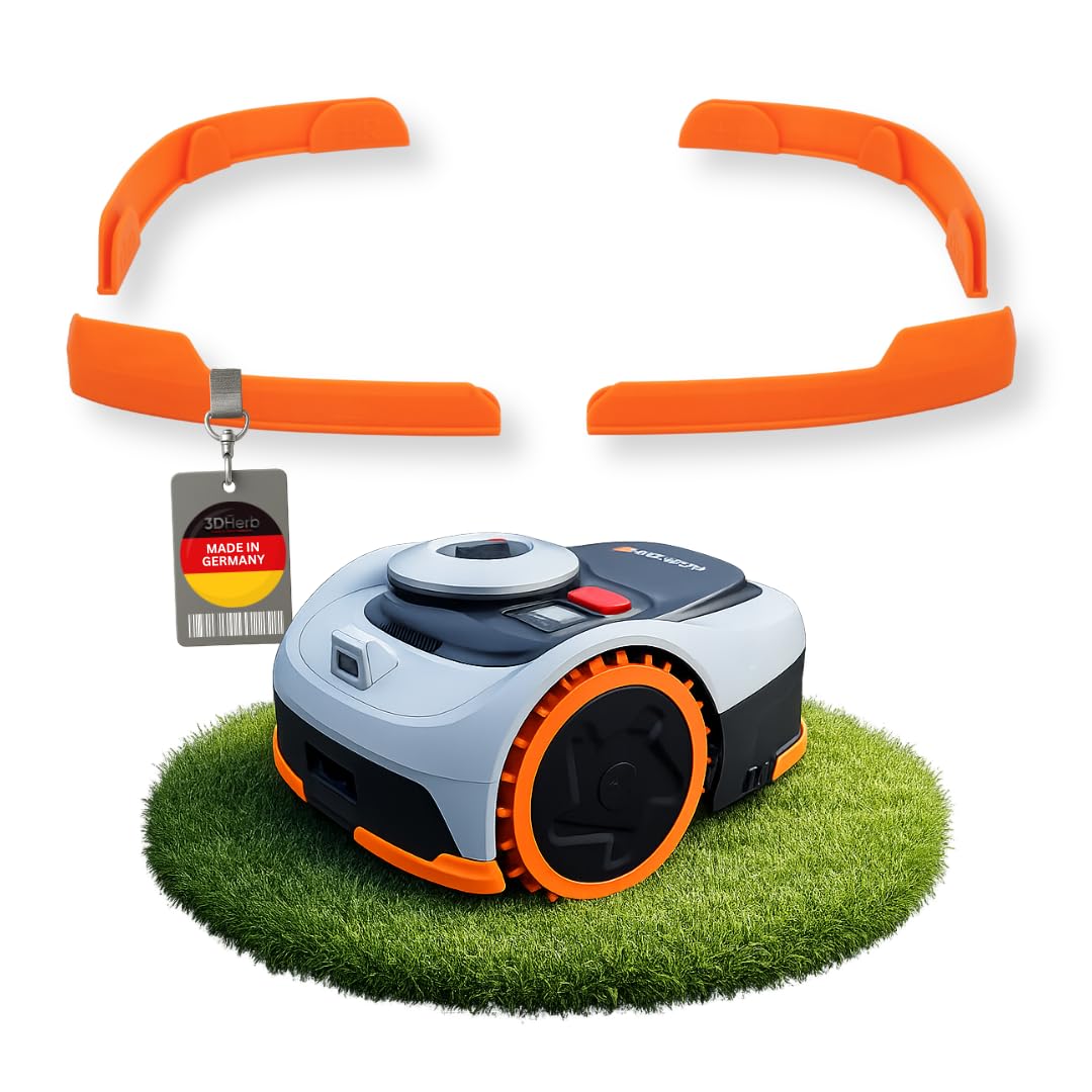Kantenschutz saderīgs ar Segway Navimow i105e un i108e aizsargbumperis robotizētam zāles pļāvējam, vienkārši uzspraužams, bez līmēšanas (orange)