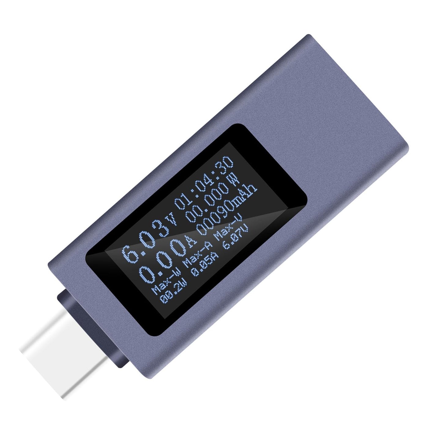 USB testers Heemol 360W, DC 4-30V 0-12A, Typ-C jaudas testers, telefona uzlādes mērītājs, sprieguma un strāvas mērītājs ar 0.77“ displeju (KWS-2301C)