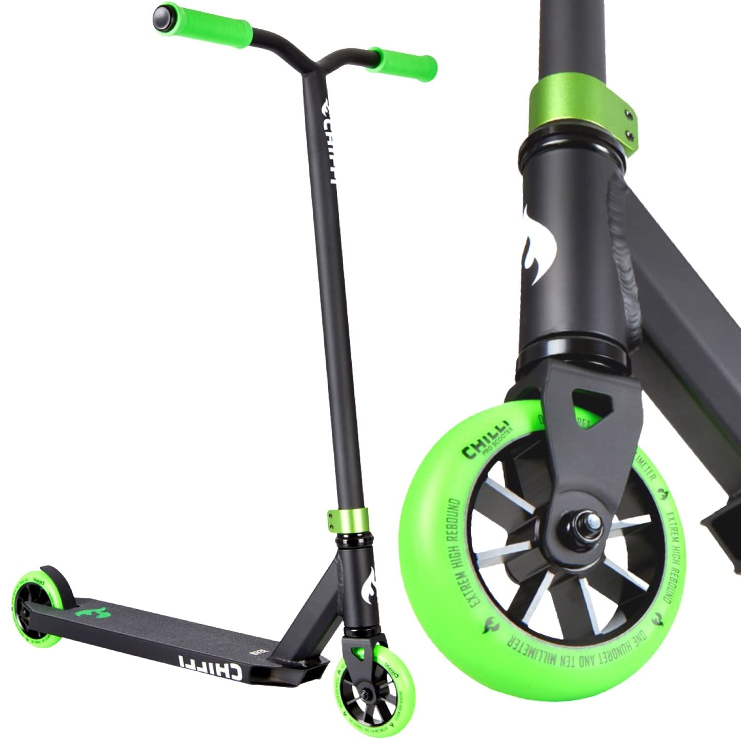 Stunta skrejritenis F26 Chilli Pro Base, parkam, H=82 cm, melns/zaļš