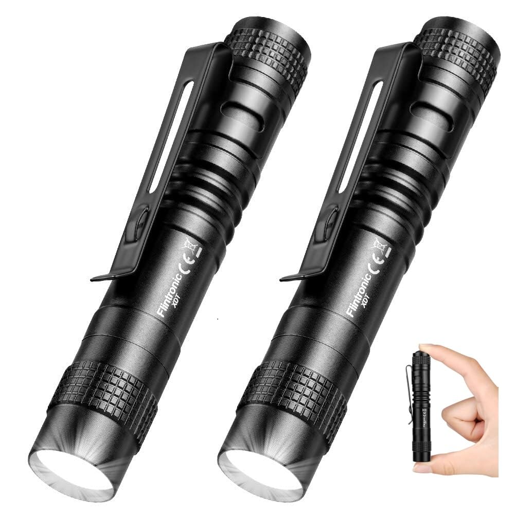 Mini LED lukturis flintronic, 2 gab. 200 Lumens pildspalvas lukturis, ūdensizturīgs