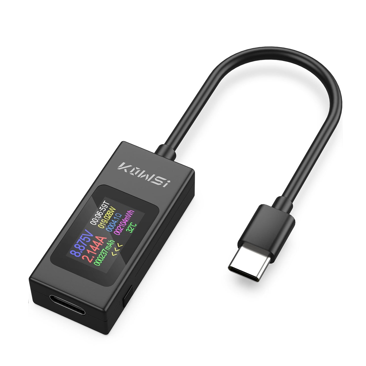 USB C tester YEREADW, strāvas mērītājs, multimetra tipa-C PD sprieguma un strāvas mērītājs, voltmetrs 4-30V 0-6.5A, QC jaudas mērītājs, kapacitātes sprieguma testeris