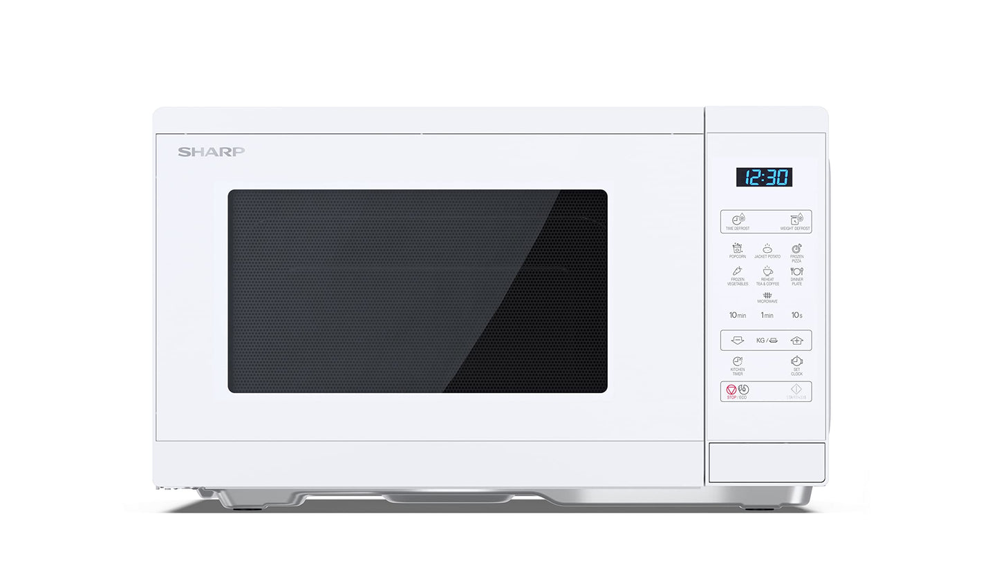 SHARP YC-MS252AE-C mikroviļņu krāsns (mikroviļņu krāsns: 900W, 11 jaudas līmeņi, atkausēšanas funkcija, izmēri 47,2 x 28 x 34,5 cm), kristāls
