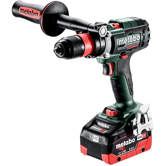 Metabo akumulatora urbjmašīna BS 18 LTX-3 BL Q - 2x 5.5 Ah akumulatori, lādētājs, Metabox 145, griezes moments 1-18 Nm