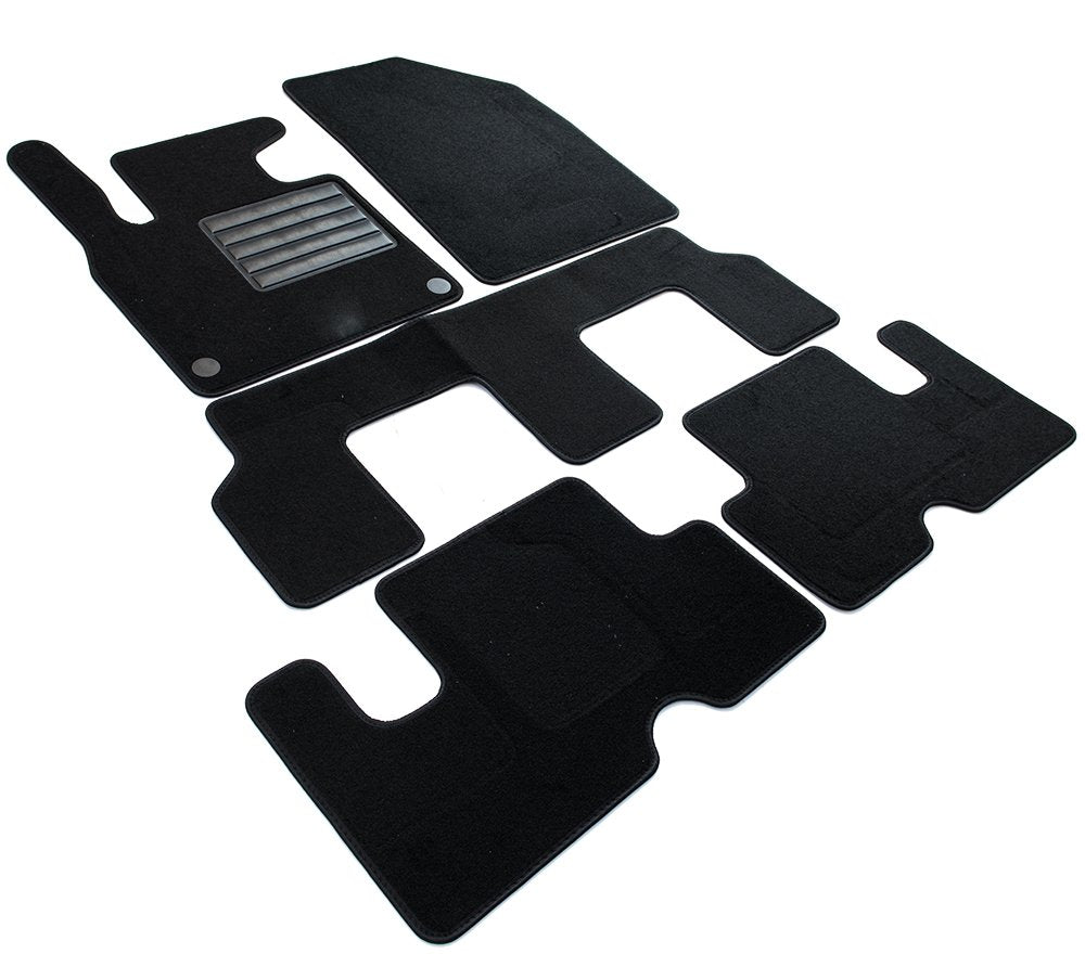 MDM SP-4389 paklāji Velūrs automašīnu paklājs piemērots Citroen C4 Grand Picasso / C4 SpaceTourer II 7 sēdvietas 09.2013>06.2022, melns