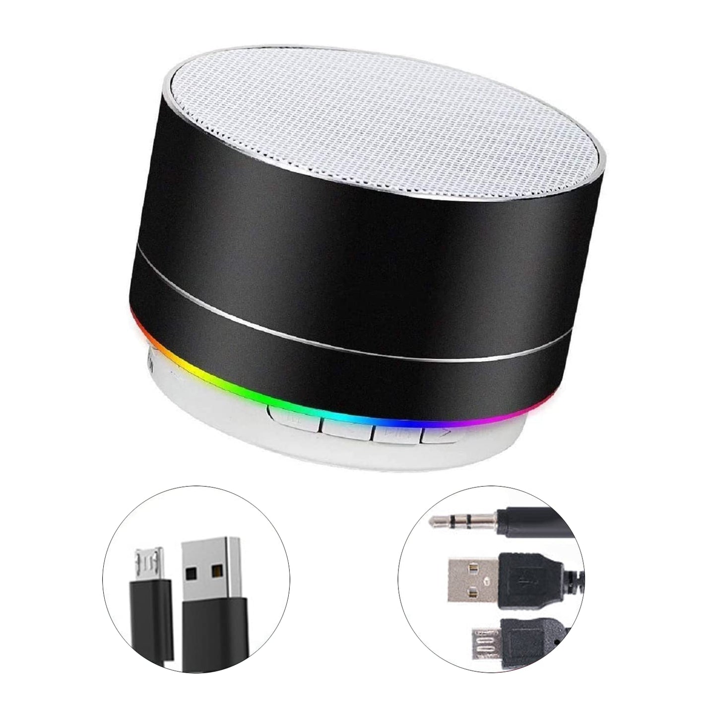 Bluetooth skaļrunis, portatīvs, mini skaļrunis, bass, stereo, trompete, gaisma, bezvadu, LED, FM, USB, Micro SD, datoram, klēpjdatoram, planšetdatoram, viedtālrunim, mājai un āra u.c.