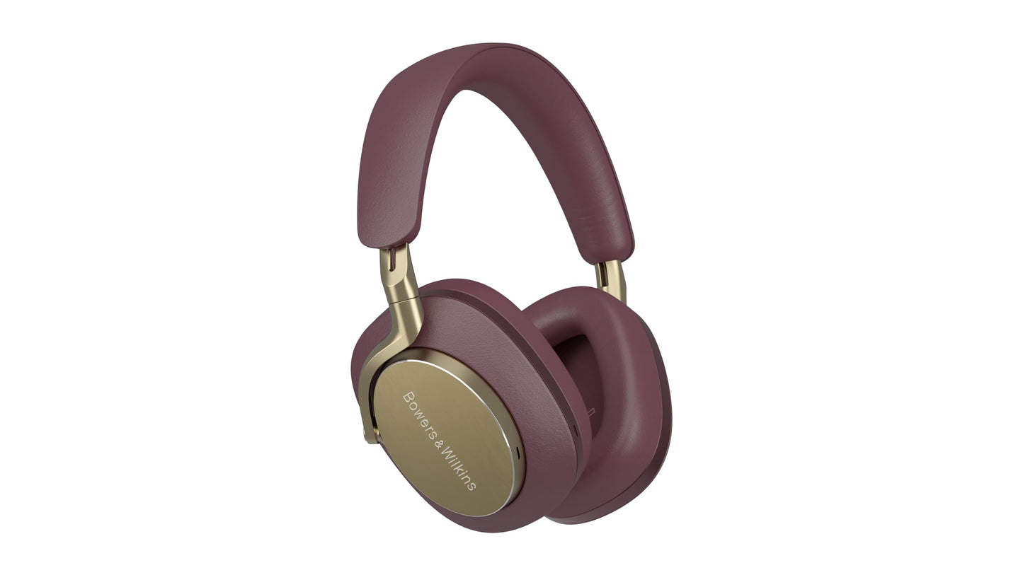 Bowers & Wilkins PX8 - bezvadu austiņas ar trokšņu slāpēšanu, Bluetooth 5.0, 30 stundu atskaņošana, iebūvēts mikrofons, bordo.