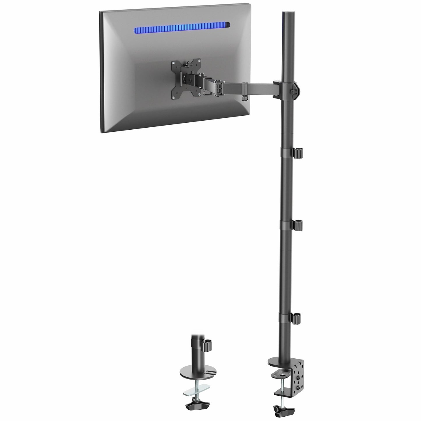 VIVO Stand-V011 monitora galda stiprinājums, 99,1 cm (39 Zoll) statīvs, pilnībā regulējams, ar slīpumu un grozīšanu, ekrāniem no 33 līdz 81,3 cm (13 līdz 32 Zoll) ar VESA stiprinājumu, melns