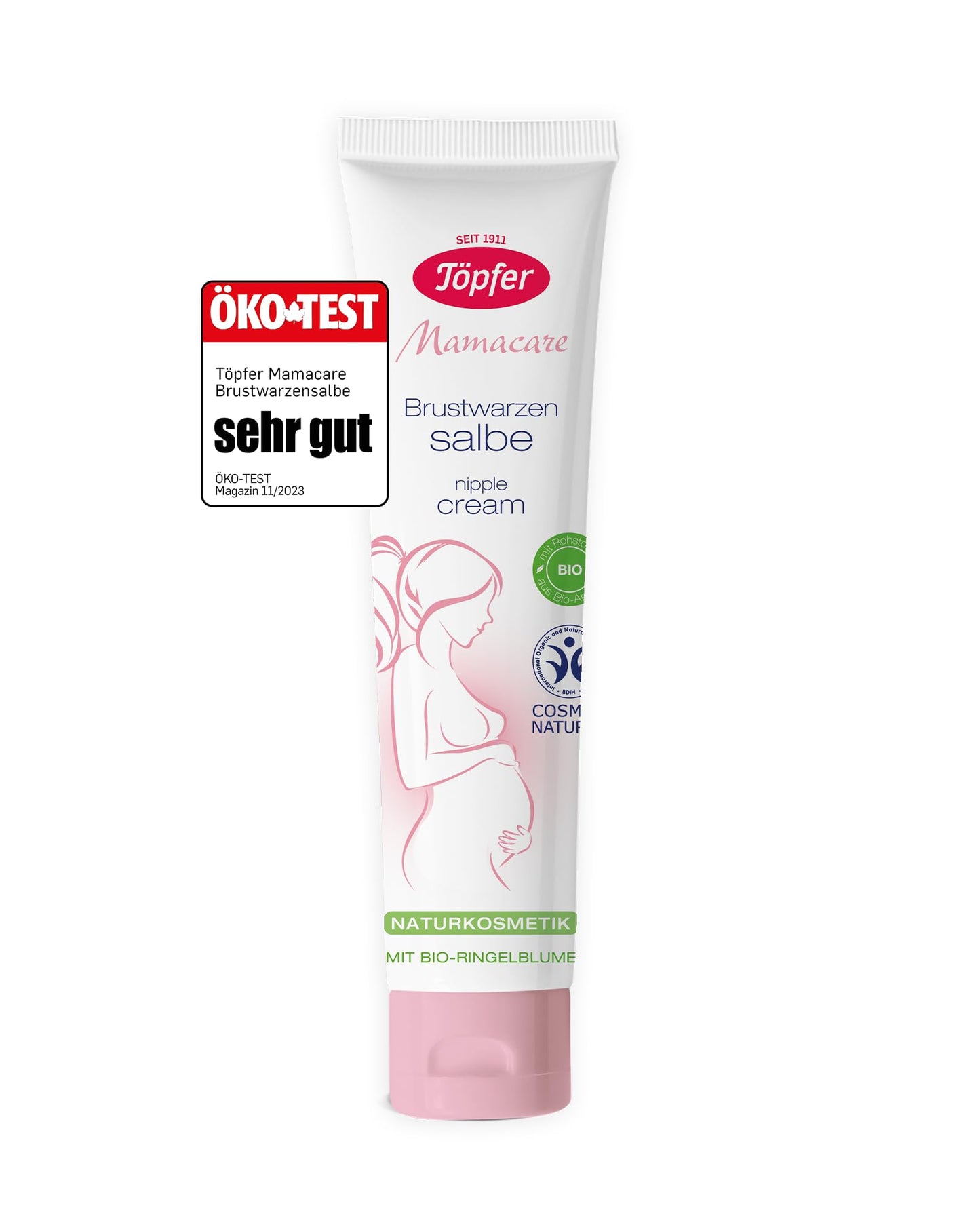 Krēms jutīgiem krūtsgaliem Töpfer Mamacare, 25 ml, vegānisks, ar bioloģiskām sastāvdaļām