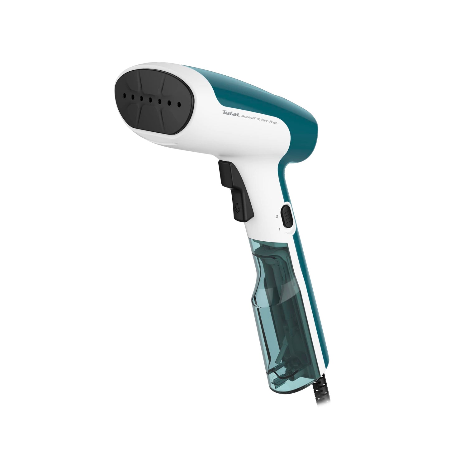Tefal DT6131 Access Steam First - 1300W steam brush, 70ml water tank, green color for quick garment steaming.