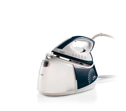 Simac 5573 tvaika ģenerators - 2400 W, 6 bāri, digitālais displejs, 1,5 l tvertne, balts, efektīva gludināšana.