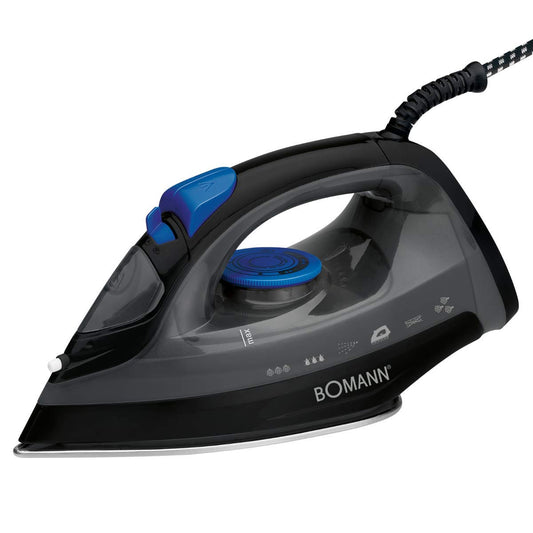 Bomann tvaika gludeklis DB 6003 CB - Powerful steam iron with adjustable temperature, non-stick soleplate, and 300ml water tank.