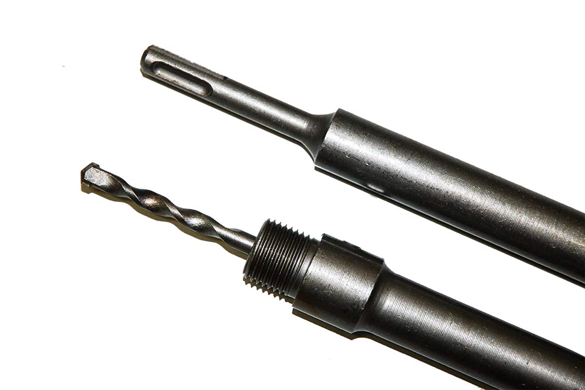 SDS PLUS diamanta kroņa urbis DM 32-150 mm L 200 mm, kodolurbis, M22 ar smailu vītni perforatoram, ar pagarinājumu L 300mm