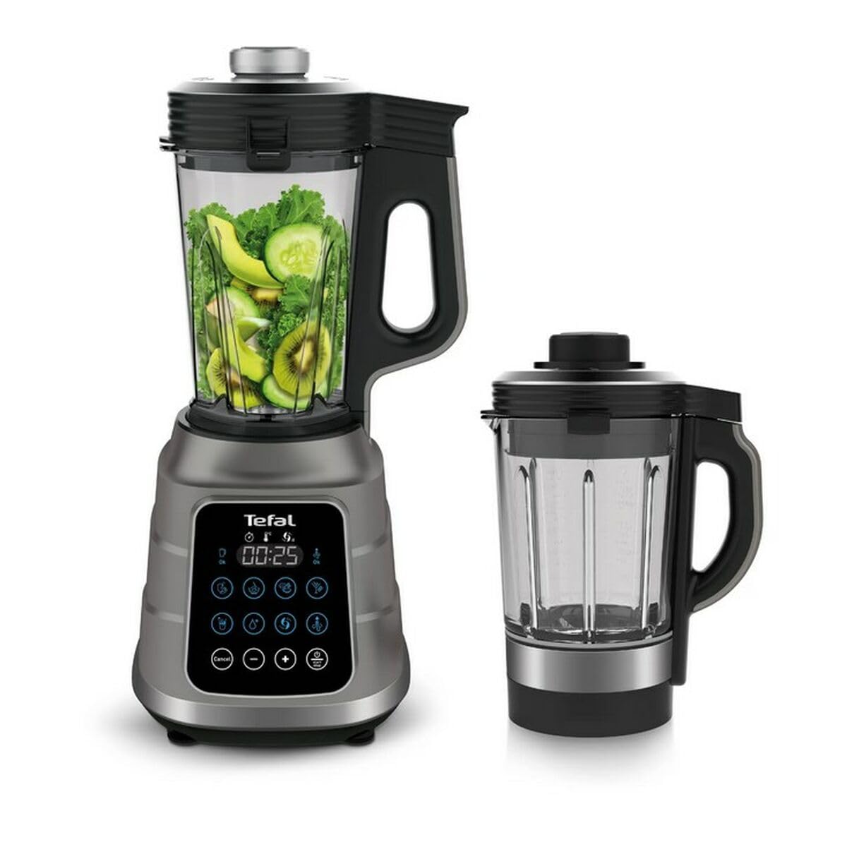 Tefal BL985A31 ULTRABLEND Boost - 1300W stationary blender, vacuum function, black-silver design.