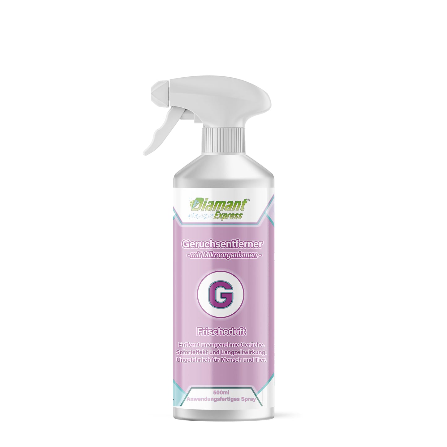 Smaržu noņēmējs aerosols Diamant Express® ar mikroorganismiem pret nepatīkamām smakām, 500 ml