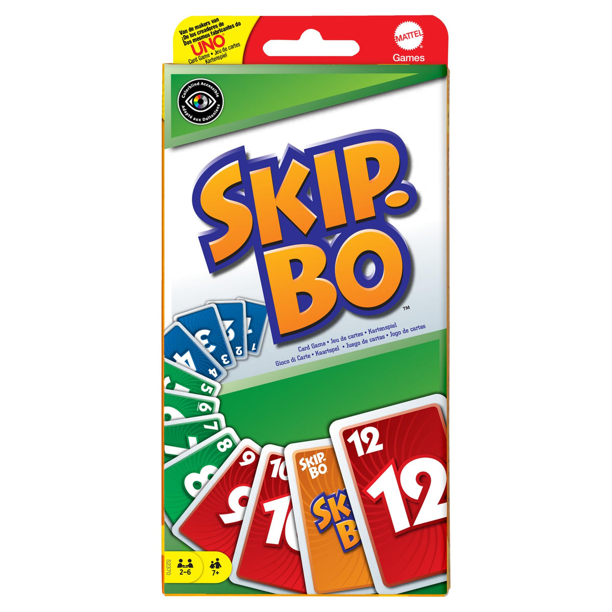 Kāršu spēle Mattel Games Skip-BO, no 7 gadiem, 2-6 spēlētājiem