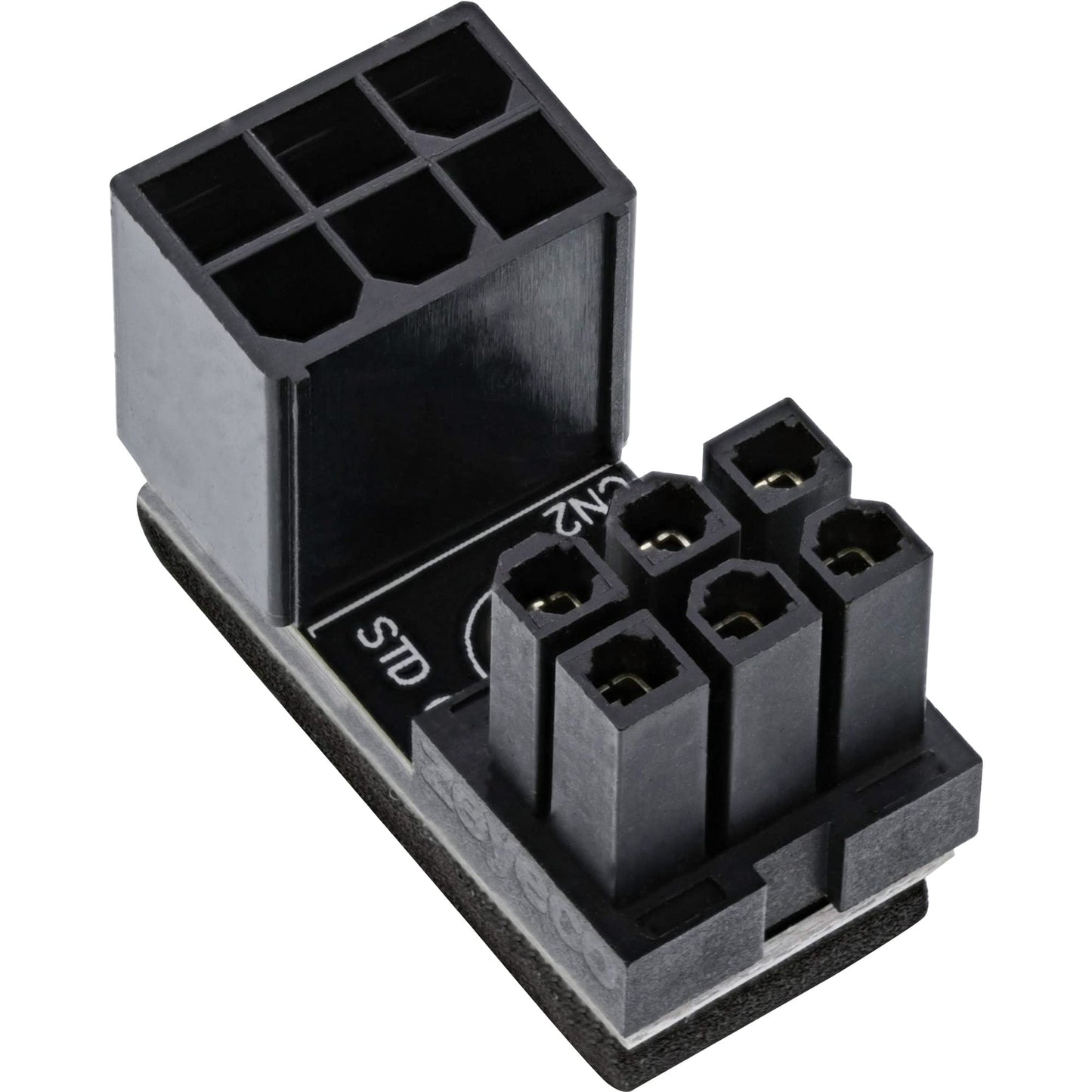 InLine® iekšējais strāvas adapteris - 180° ATX 6 kontaktu spraudnis/ligzda, ideāls galddatora grafiskajai kartei