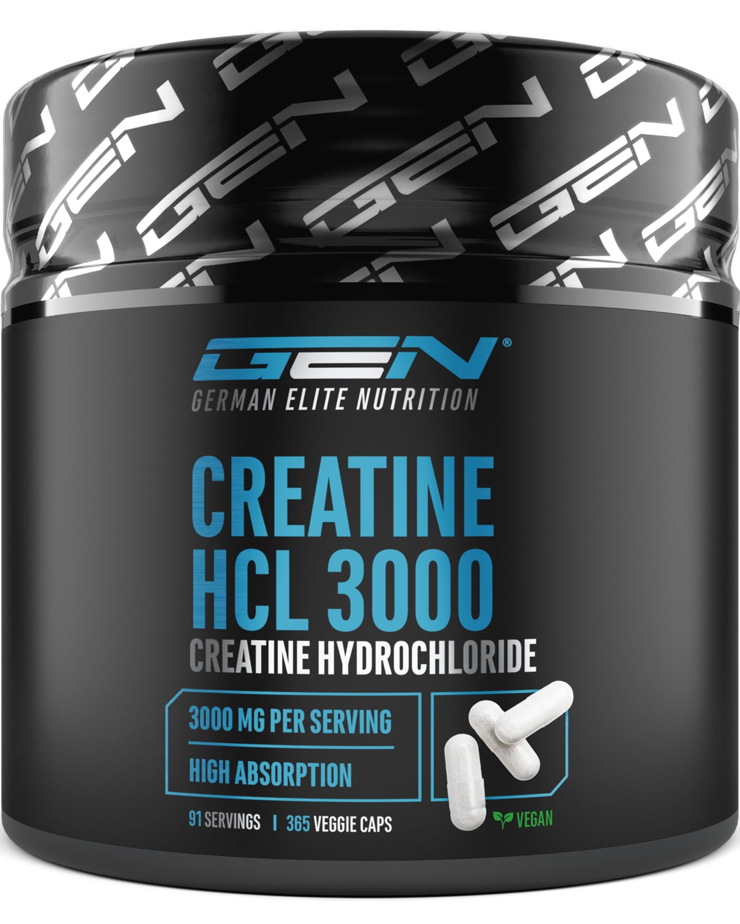 Kreatīna HCL kapsulas GEN GERMAN ELITE NUTRITION Creatine HCL - 365 kapsulas