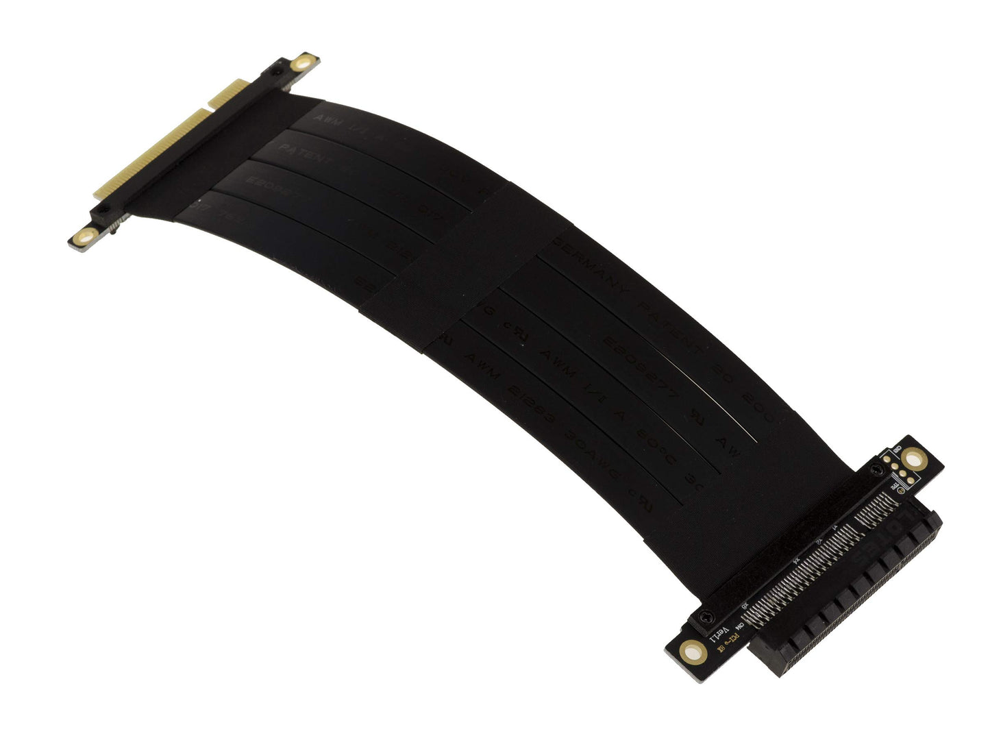 KALEA-INFORMATIQUE Riser paplašinājuma paklājiņš - PCIe x4 uz x8, 23 cm, saderīgs ar PCIe 3.0, ekranēti, elastīgi kabeļi.