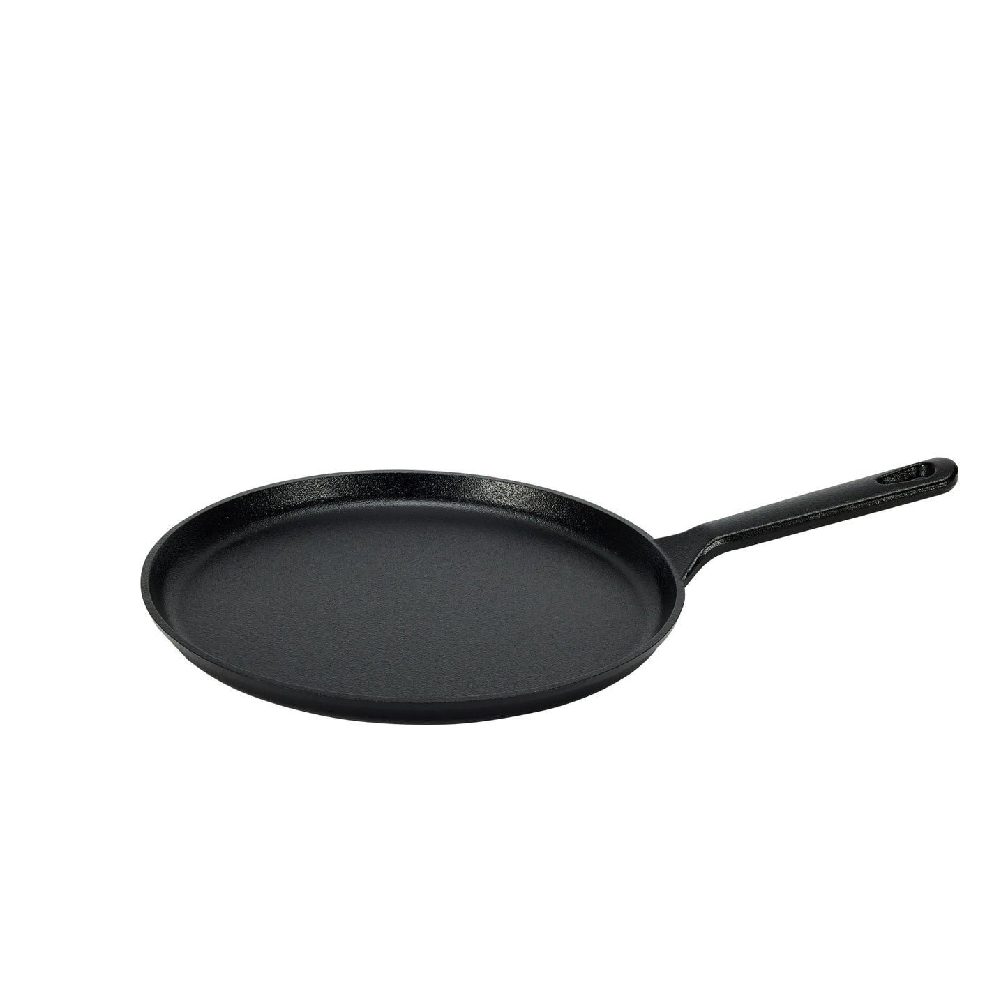 Amazon Basics Apaļā panna - iepriekš ieeļļota čuguna, 26,7 cm diametrs, melna, ideāla cepšanai un sautēšanai.