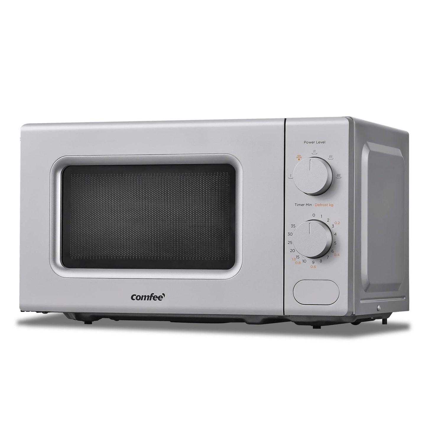 COMFEE' mikroviļņu krāsns pelēka, 20 litri, 700 W, 5 jaudas līmeņi, ātrās atkausēšanas funkcija, manuālais taimeris, kompakts dizains - CM-M202CC (GR)