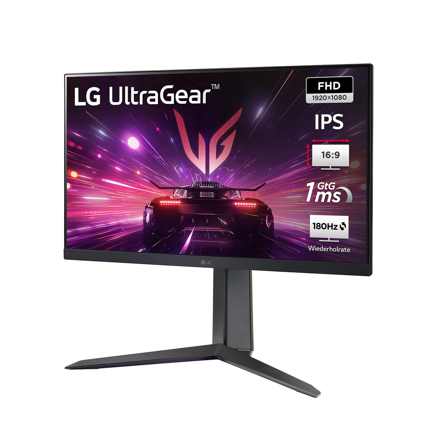 LG Electronics 24GS65F-B.AEU Ultragear™ FHD 24" gaming monitor, 1920x1080, 1ms GtG, 180Hz, HDR10, G-Sync, FreeSync - Black