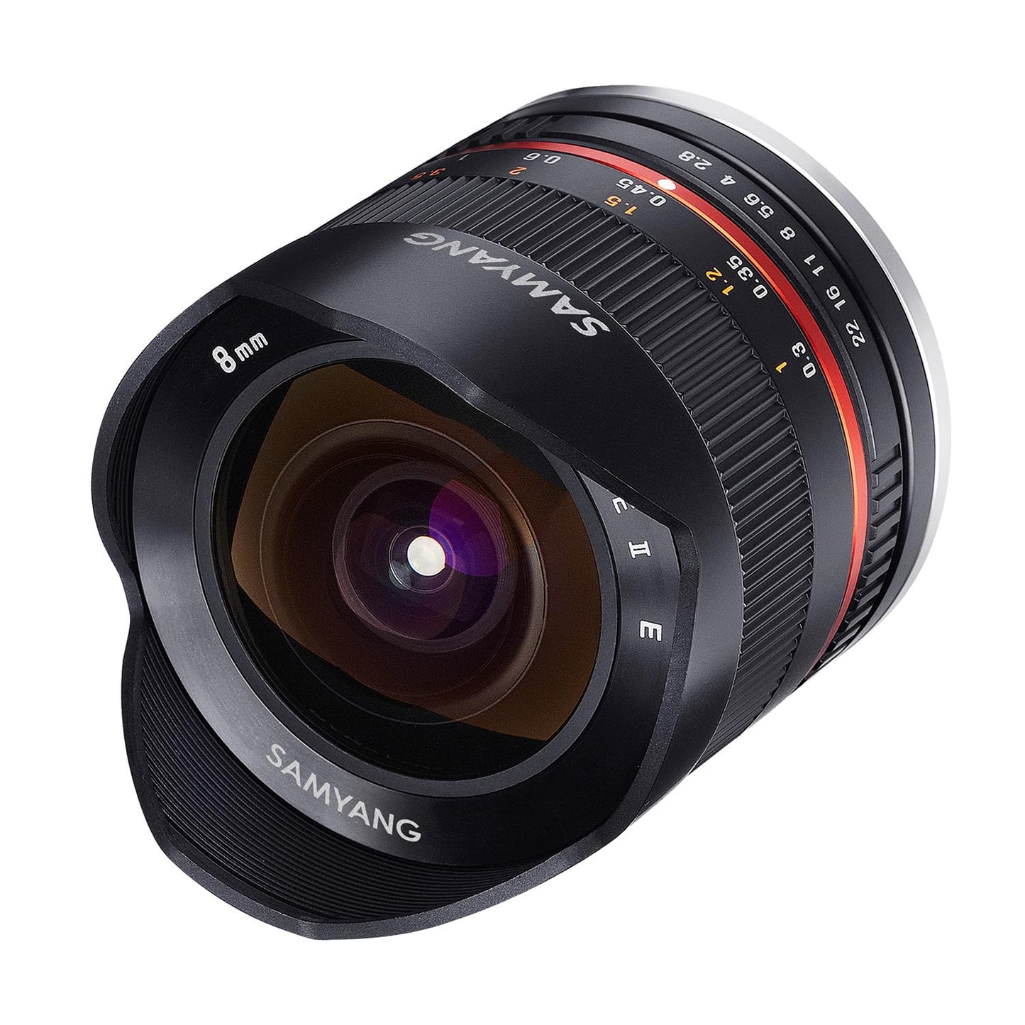 Samyang 8/2,8 Fisheye II APS-C Sony E manuālais fokusa fotoobjektīvs, super plati leņķa objektīvs, Sony A7C II A7C R