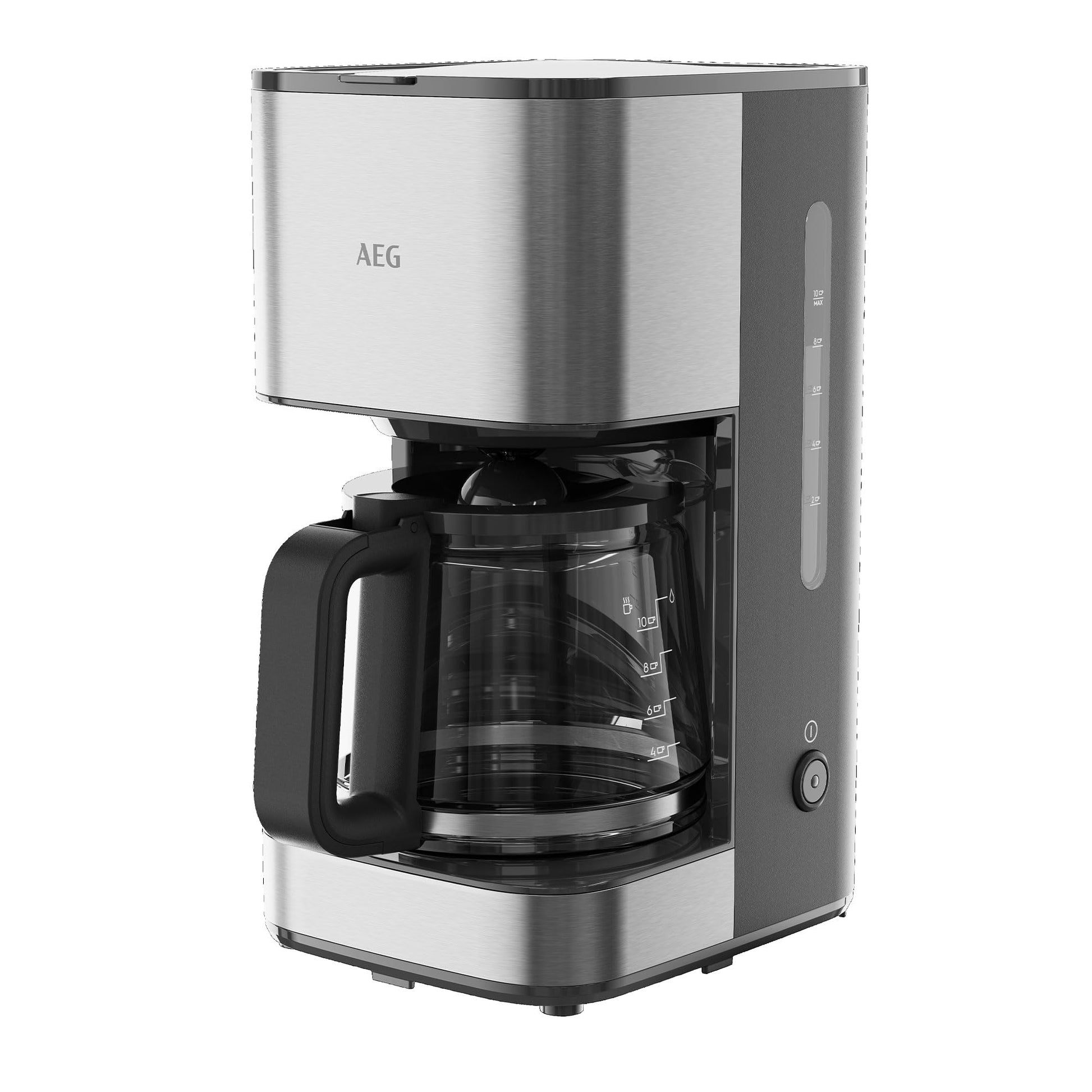 AEG Deli 3 kafijas automāts CM3-1-3ST - stikla kanna, 12 tases, 11000 W, automātiska izslēgšanās, metāla apdare