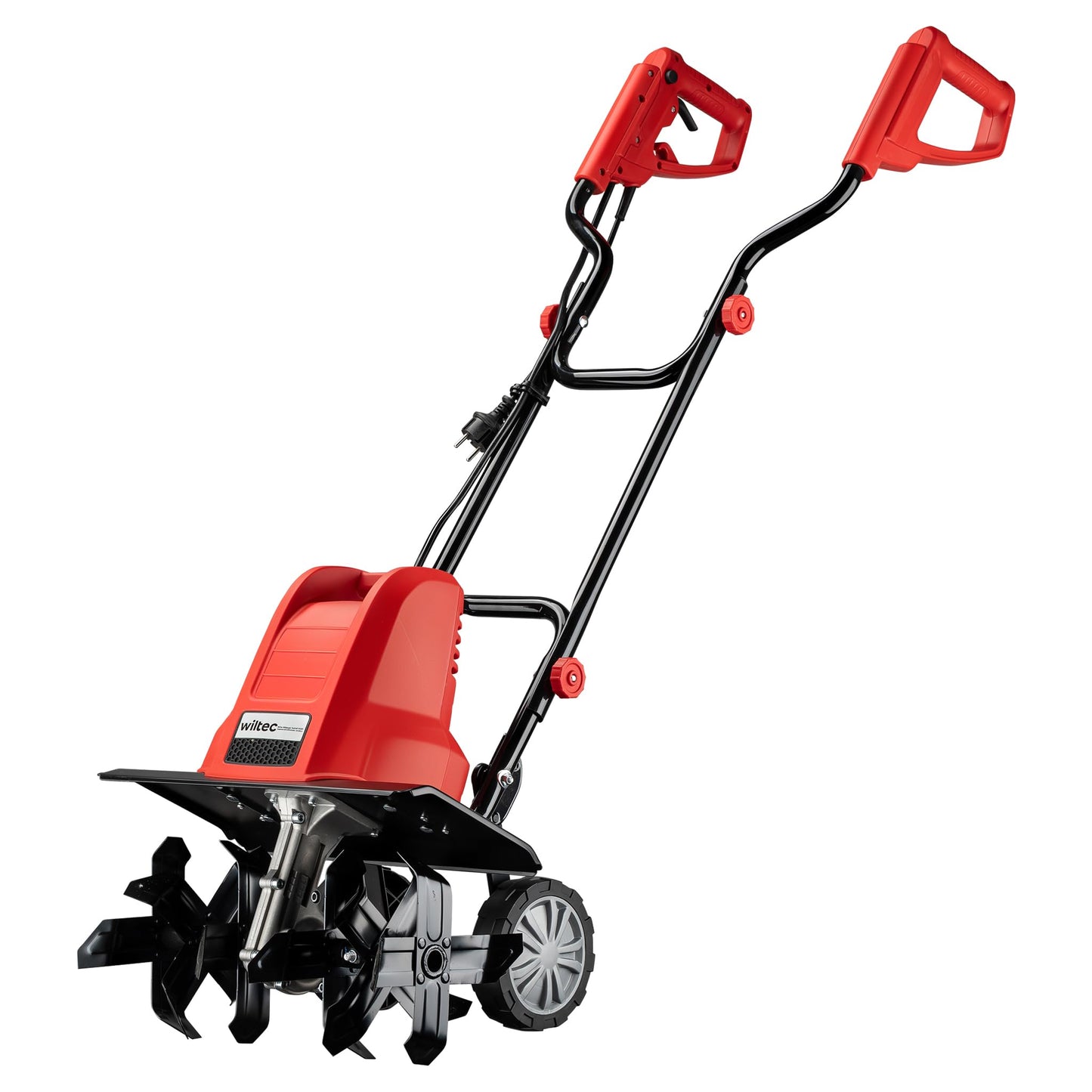 Wiltec elektriskā dārza frēze 1500 W ar 400 apgr./min, elektriskā augsnes frēze ar 220 mm darba dziļumu, motora kaplis ar 24 asmeņiem, augsnes frēze uz riteņiem