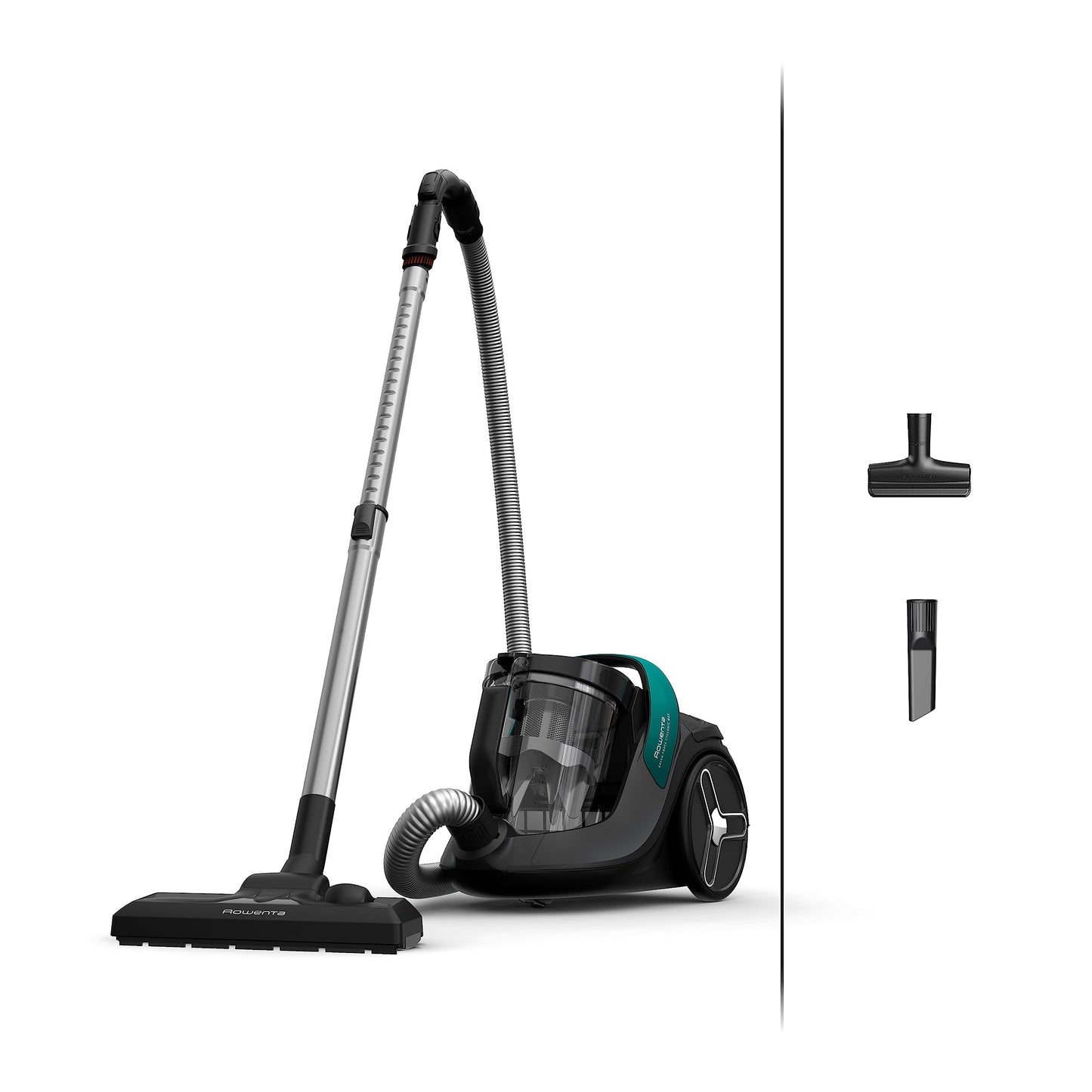Rowenta Green Force Cyclonic Max - bezmaisa grīdas putekļsūcējs, 73 dB, 2,5L, melns/zaļš, efektīva putekļu uzsūkšana
