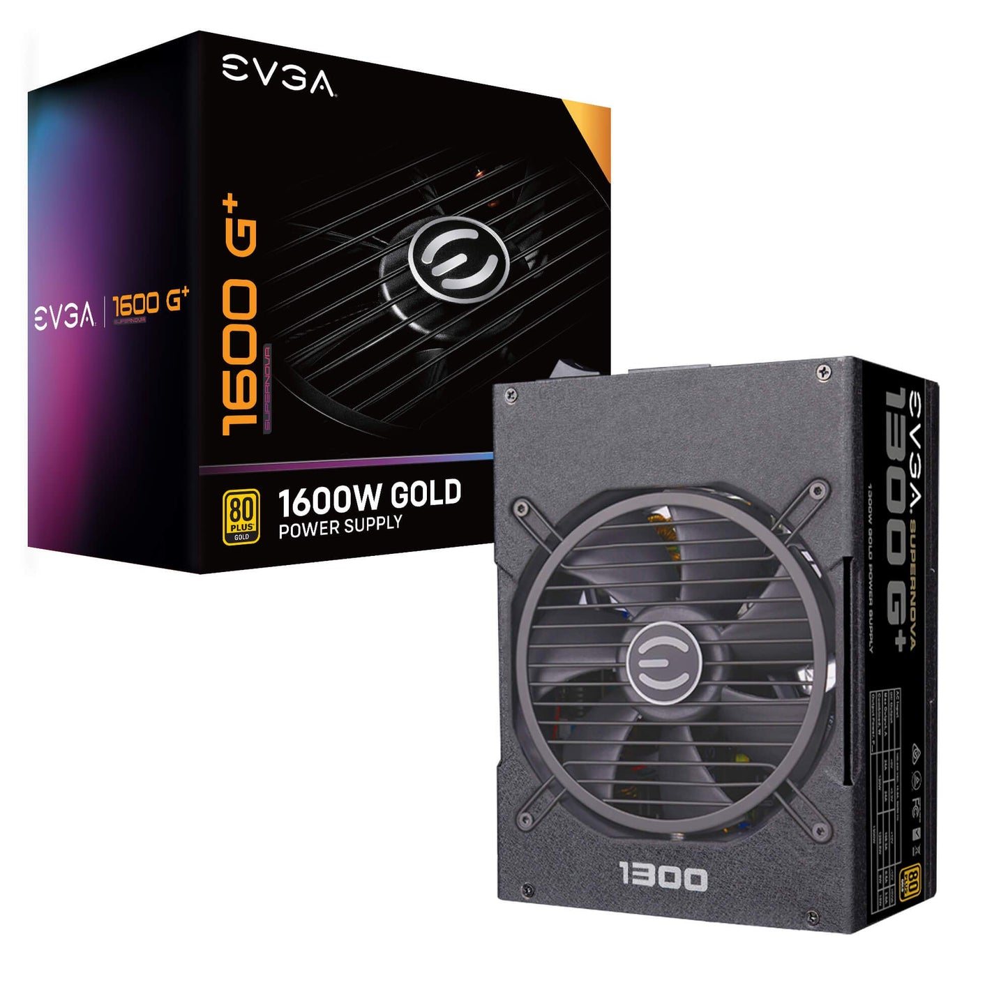 EVGA SuperNOVA 1300 G+ - 80+ GOLD certified, fully modular 1300W power supply for optimal performance and efficiency.