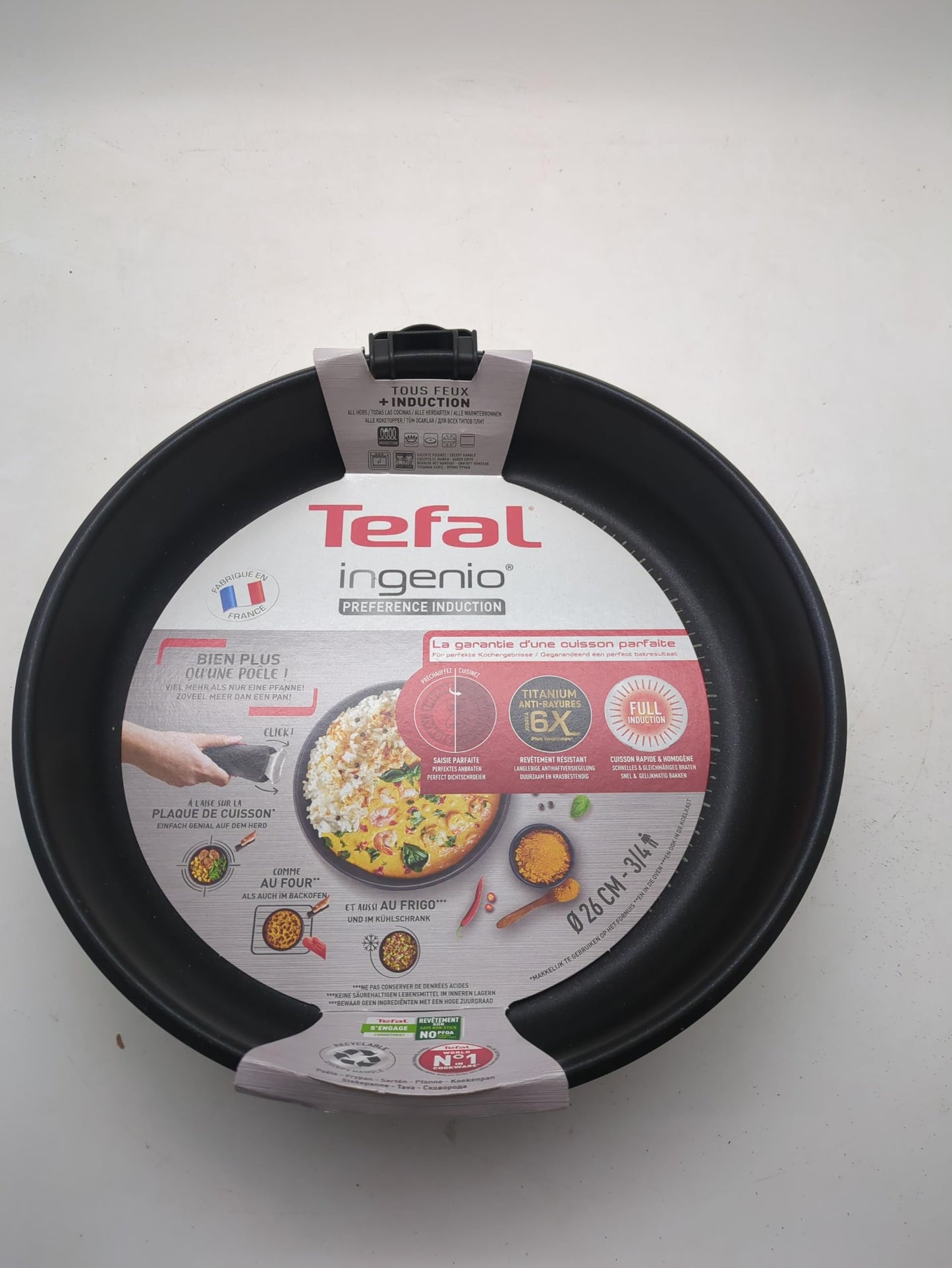 Tefal Ingenio Preference 26 cm cepamā panna - nerūsējošais tērauds, nelipīgs pārklājums, indukcija, vietu taupoša.