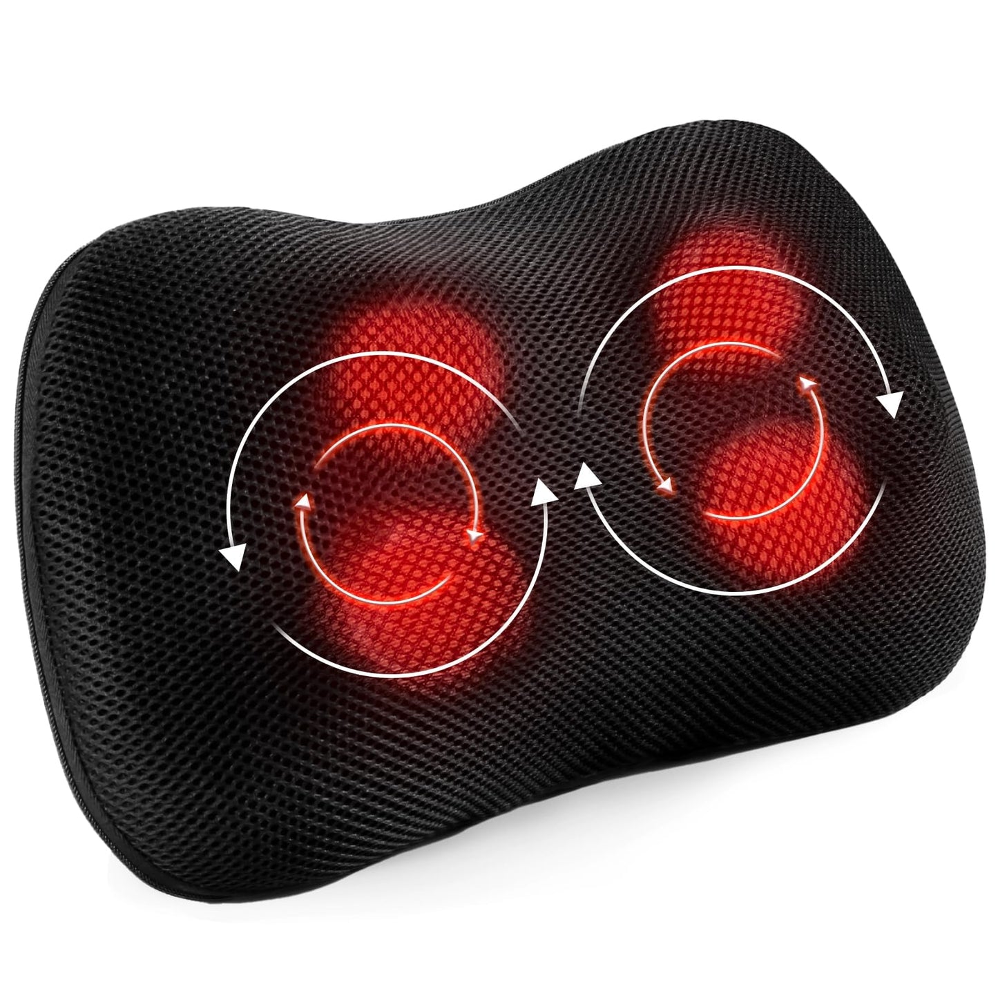 Shiatsu masāžas ierīce ar siltumu, atkārtoti uzlādējams muguras masieris ar atmiņas putām, vibrāciju un airbag vilkmi, jostas spilvens pret muguras sāpēm un išiass, lietošanai mājās, birojā un ceļā